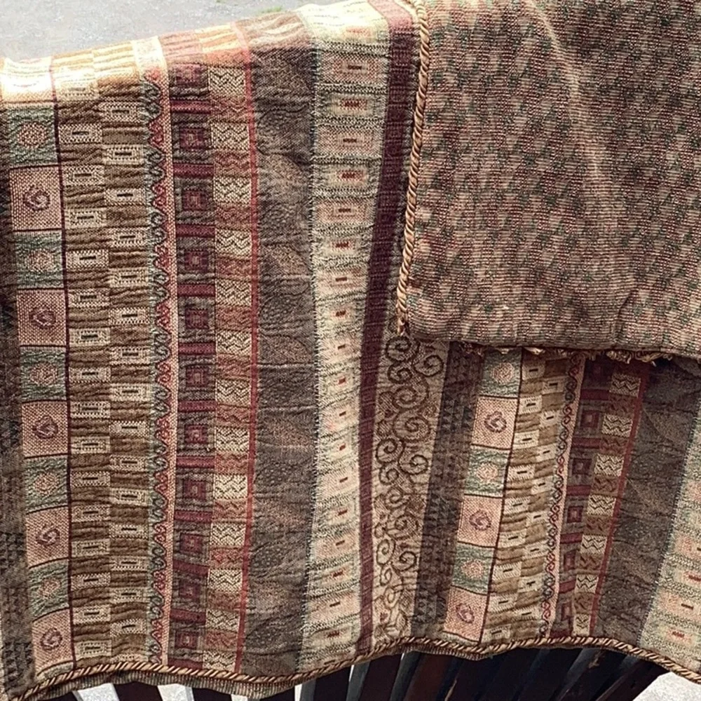 TABLECLOTH WOVEN BLANKET or Rug EPLVC CORD EDGE